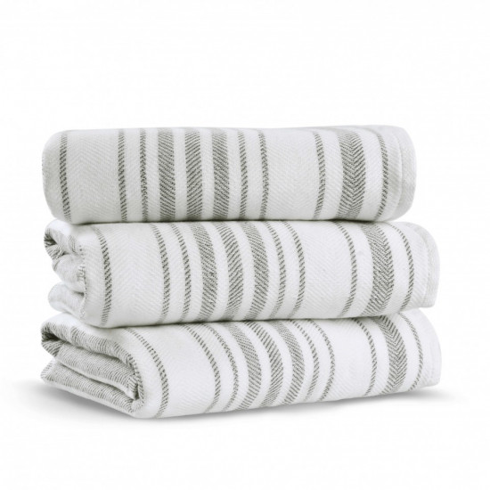 Полотенце банное "Casual Avenue" Stripe Gauze белый-дым/white-warm grey 50*90 см
