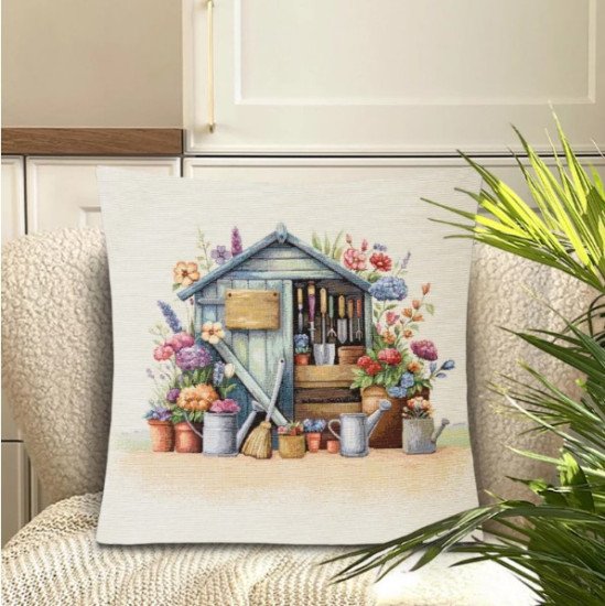 Декоративная наволочка "Гобелен" Сад Цветущий уголок 45*45 (±2) см