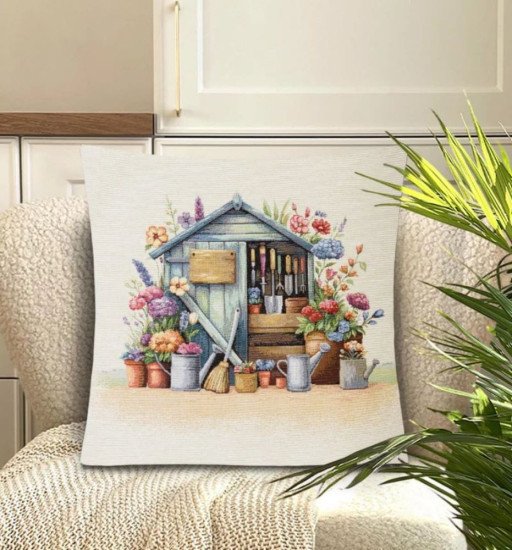 Декоративная наволочка "Гобелен" Сад Цветущий уголок 45*45 (±2) см