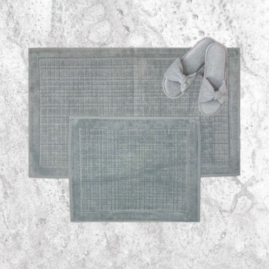 Комплект ковриков для ног в ванную 2 шт. "Karven" Ekose серый 50*60 см, 60*100 см
