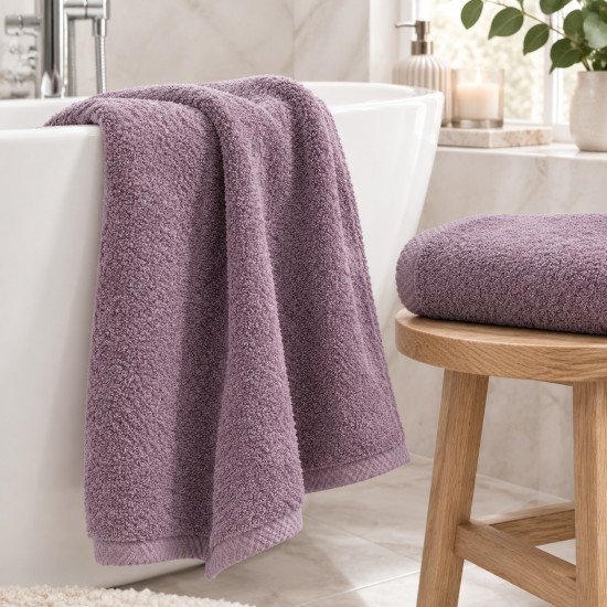 Полотенце махровое 1 шт "Коттон Дримс" грязно-розовый/cowberry 70*140 см