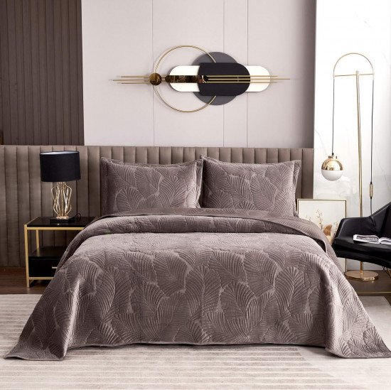 Покрывало с наволочками Ноэль мокко 240*260 см