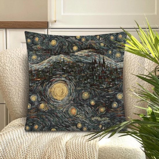 Декоративная наволочка "Гобелен" Ван Гог Звездная ночь 45*45 (±2) см
