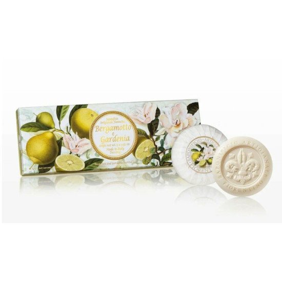 Подарочный набор растительного мыла 3 шт. "Саф" Бергамот и гардения 3*100 г
