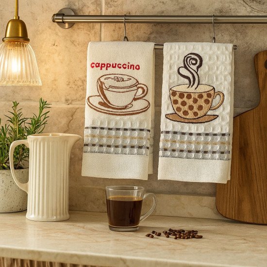 Комплект полотенец для кухни 2 шт. "Ambiella" Кофе-2 35*50 см