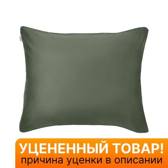 Уценка! Наволочка Luxe Satin сицилийская олива 70*70 см