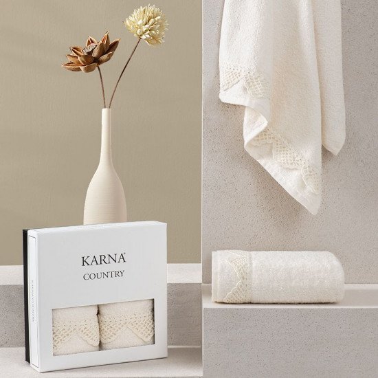 Комплект махровых полотенец "Karna" Country V7 50*90 см