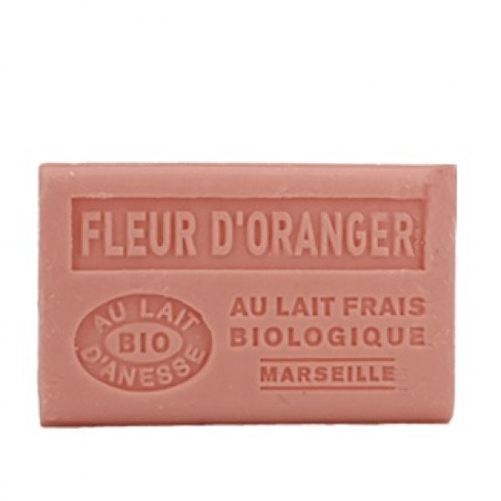 Марсельское мыло "Label Provence Nature" с молоком ослицы Апельсиновый цвет 125 г