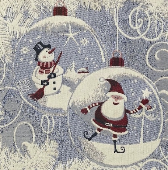 Декоративная гобеленовая салфетка "МТОК"Санта и снеговик 32*45 см