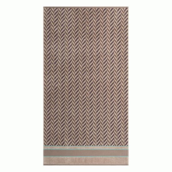 Полотенце махровое 1 шт "Cleanelly" Frattura коричневый 10000 50*90 см