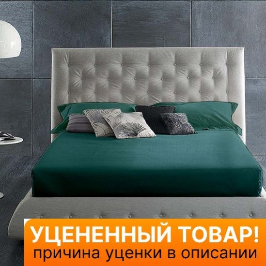 Уценка! Простыня на резинке "Примавель" Люкс Сатин бирюза 160*200 высота 28 см