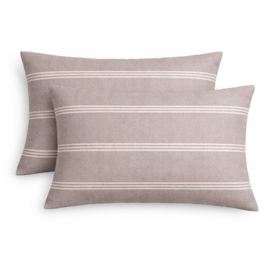 Комплект наволочек 2 шт. Бязь Премиум Audrey Hepburn коричневая полоска 50*70 см
