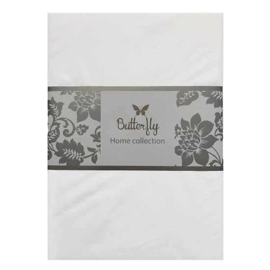 Простыня "Butterfly" Сатин Делюкс 349 белый 160*220 см