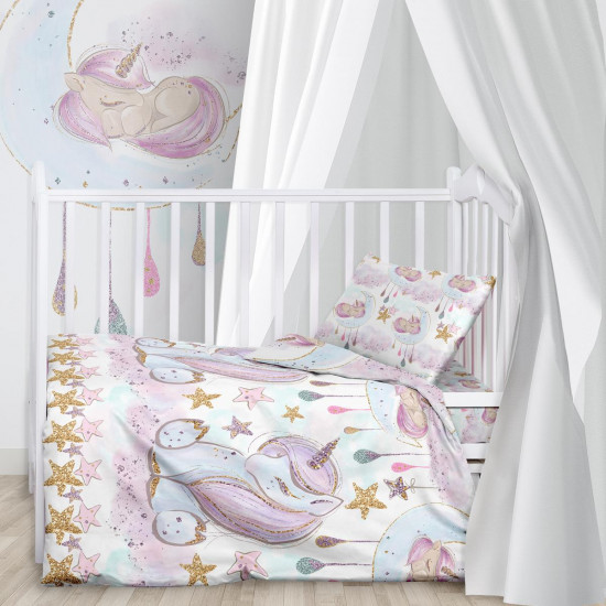 Постельное белье для детей "Juno" в кроватку-трансформер Unicorns