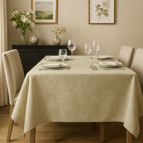 Скатерть "Nova" Валенсия оливковый 150*150 см