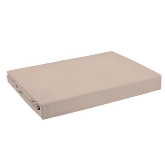 Простыня на резинке Мако-сатин Премиата  бежевый 140*200 высота 25 см