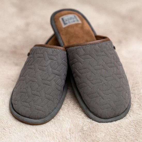 Тапочки мужские "Lucky land" Premium графитовый 44