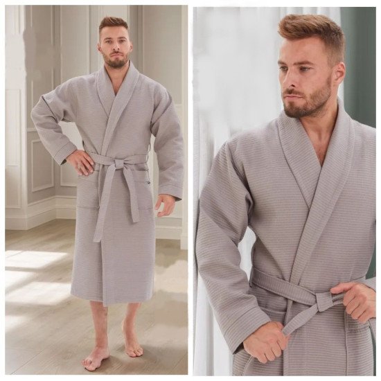 Халат мужской вафельный "Vien" Liberty latte 52 (2XL)