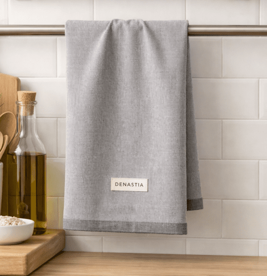 Полотенце махровое кухонное с петелькой "DeNastia" Меланж  графит/D100467 40*60 см