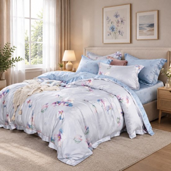 Постельное белье Тенсель- 1626-7 Дуэт (семейное)