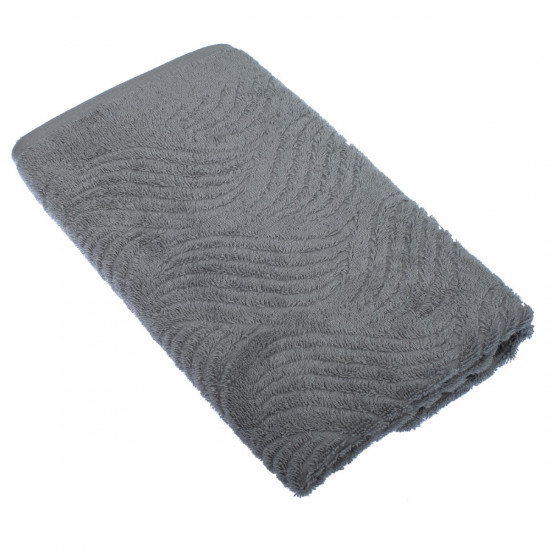 Полотенце махровое "Softcotton"  WAVE  серый 50*100 см