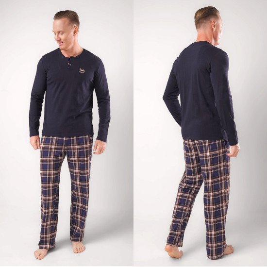 Комплект мужской "Clever" темно-синий/белый 56 (4XL)