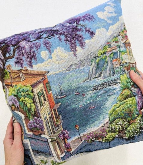 Декоративная наволочка "Гобелен" Тоскана Глициния 45*45 (±2) см