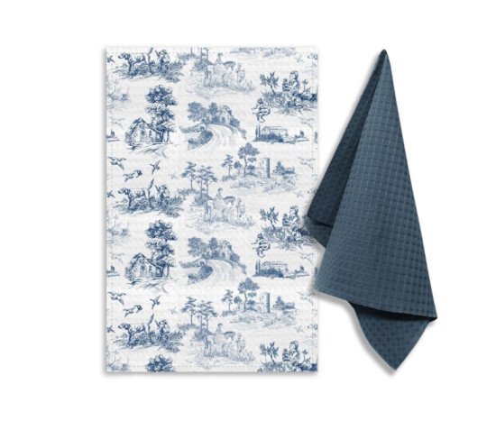 Комплект кухонных полотенец с петельками 2 шт  "Гранд Стиль" винтажные истории 35*60 см