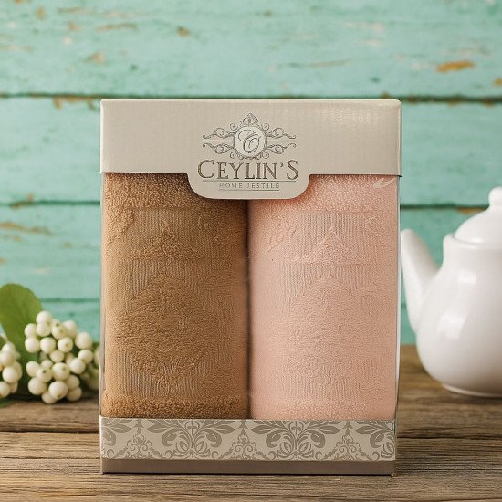 Комплект махровых полотенец для кухни 2 шт. "Ceylin's" Жаккард v9 30*50 см