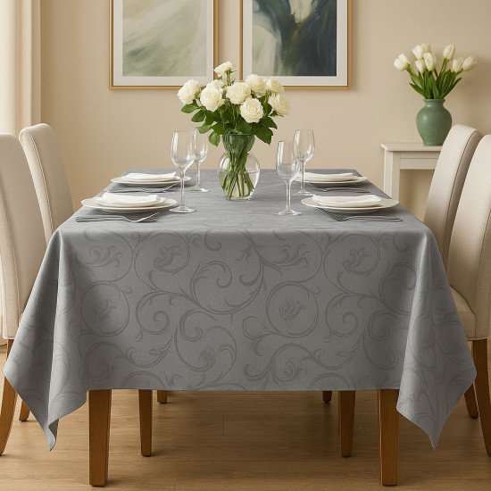 Скатерть "Nova" Валенсия стальной 150*260 см