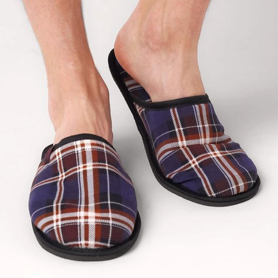 Тапочки мужские "Clever" арт.SM450811 темно-синий/белый 43