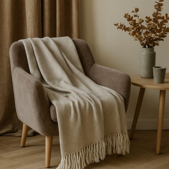 Плед "Vladi" Валенсия Mare бежевый/меланж 140*200 см