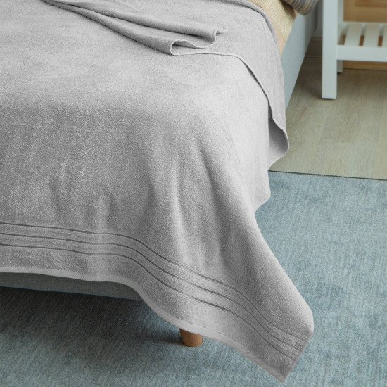 Покрывало-простыня махровая "Самойловский текстиль" Верона холодный серый 150*200 см