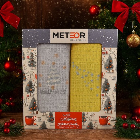 Комплект полотенец для кухни 2 шт. "Meteor" Символ года v1 40*60 см