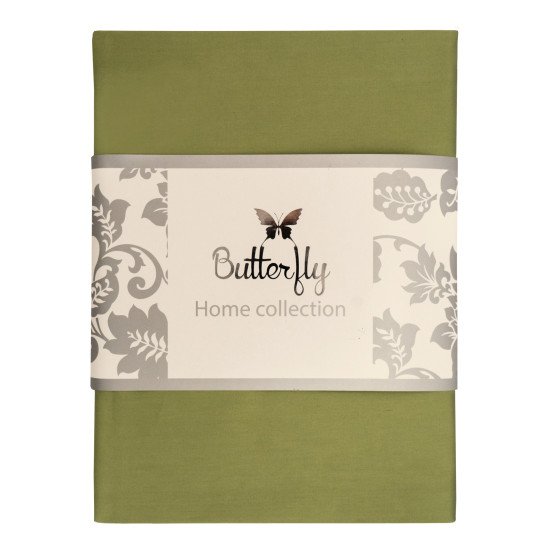 Простыня на резинке "Butterfly" Сатин Делюкс 5566 лайм 120*200 высота 35 см