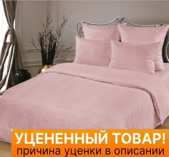 Уценка! Простыня на резинке "Батерфляй" Страйп-сатин карамель 140*200 высота 35 см
