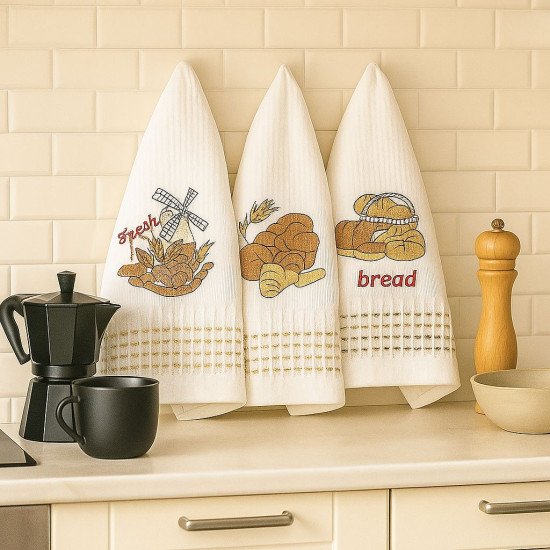Комплект полотенец для кухни 3 шт. "Ambiella" Хлеб-2 35*50 см