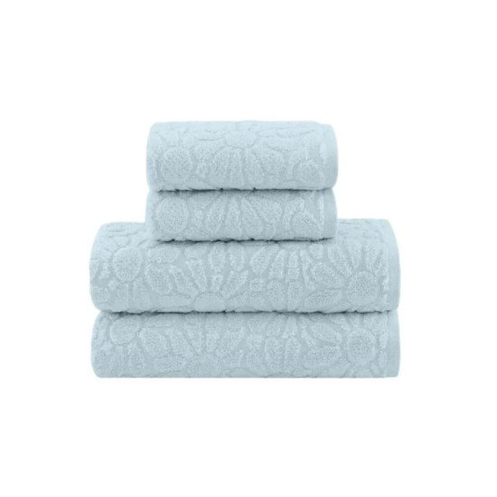 Полотенце махровое 1 шт "Buddemeyer" Margaridas AIR небесно-голубой 1240 48*80 см