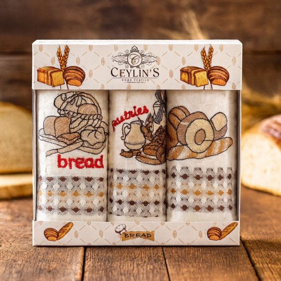 Комплект полотенец для кухни 3 шт. "Ceylin's" Хлеб-3 35*50 см