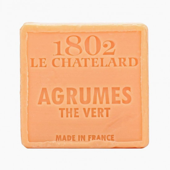 Марсельское мыло "Le Chatelard" Франция  Цитрус - Зеленый чай 100 г