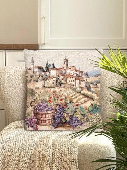 Декоративная наволочка "Гобелен" Тоскана Виноград 45*45 (±2) см