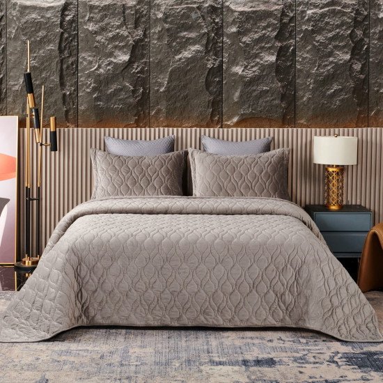 Покрывало с наволочками Нобилис серый 240*260 см