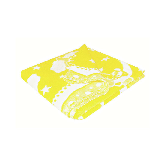 Одеяло "Ермолино" байковое Детское Кружево желтый 100*140 см