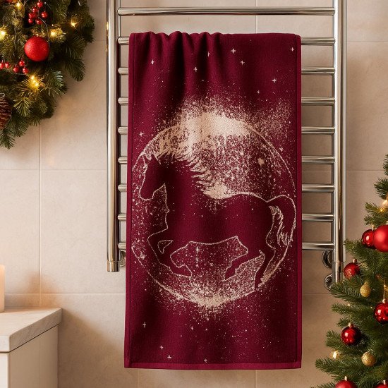 Полотенце махровое 1 шт "Речицкий текстиль" Астроконь (кр.дерево1) 50*90 см