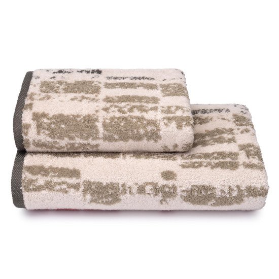 Полотенце махровое 1 шт "Cleanelly" Shabby бежевый 10000 70*130 см