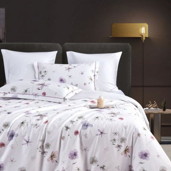 Постельное белье с одеялом-комфортер "Asabella"- 2183-ОSРS 1.5 спальный