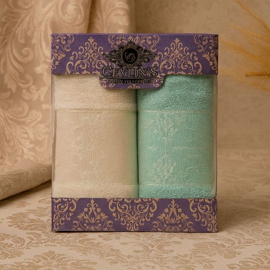 Комплект махровых полотенец для кухни 2 шт. "Ceylin's" Жаккард v4 30*50 см