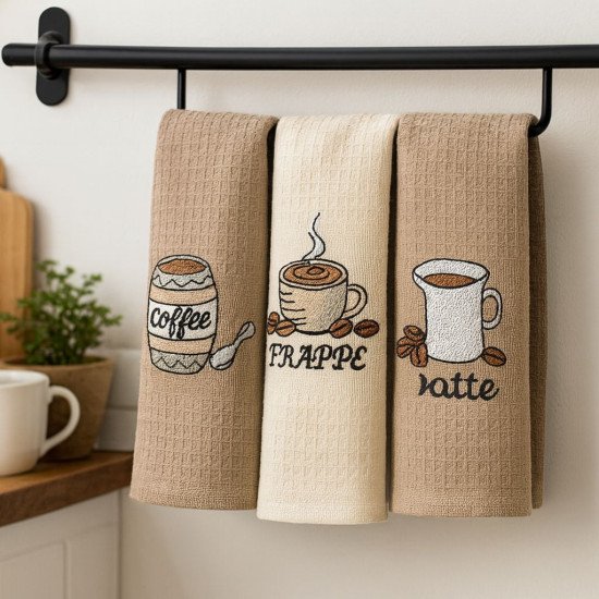 Комплект полотенец для кухни 3 шт. "Meteor" Lux Cofe Frappe 40*60 см