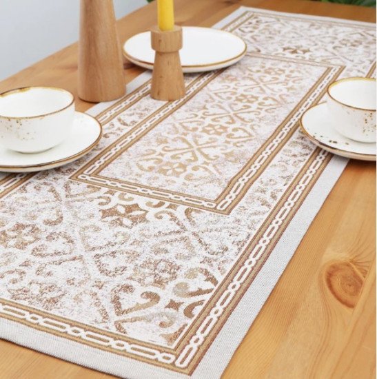 Дорожка на стол "Гобелен" Классика беж 44*140 см
