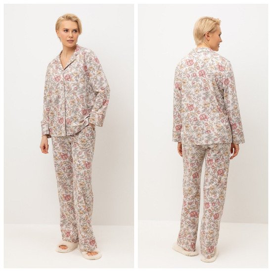 Комплект женский "Вери Нит" Античный цветы, бежевый, арт. Е 20171 50 (XL)